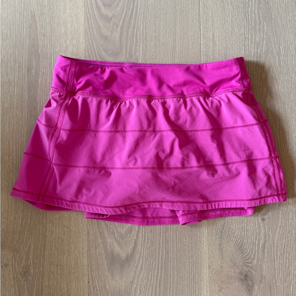 Lululemon Sonic Pink Pace Revival Skirt Tennis Skirt Size 8
